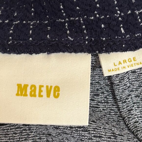 Anthropologie Maeve Women's Stretch Texture Cotton Pencil Skirt (size L) - Picture 3 of 4